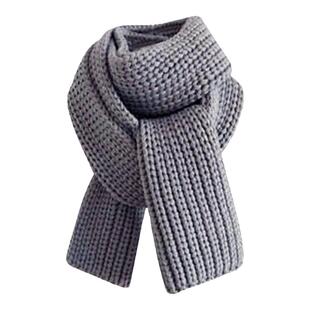 2026新款黑色元宝粗毛线围巾手工编织成品男女针织围脖女送男朋友