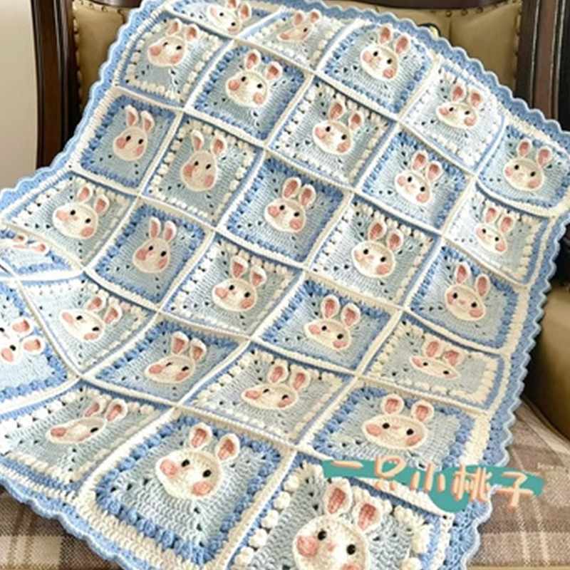 小羊猪毛毯编织diy毯子材料包手工编织毛线 线彩虹毯空调毯超厚礼