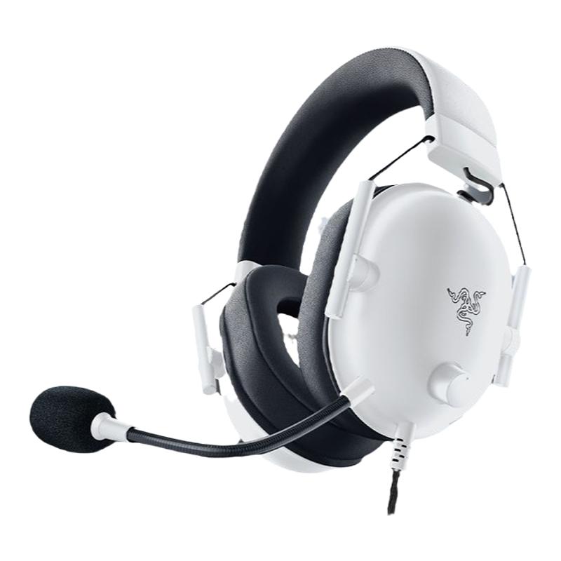 Razer雷蛇旋风黑鲨V2 X头戴电竞游戏黑白耳机麦克风7.1环CSGO耳麦