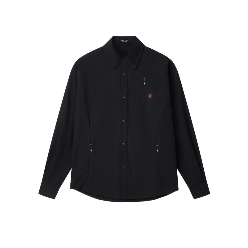 CLOTTEE by CLOT秋季机能户外宽松长袖男士衬衫休闲简约风衬衣W