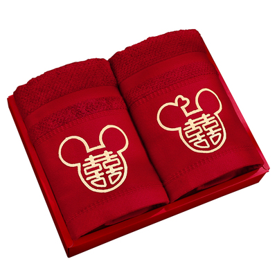 结婚用品大全陪嫁套装喜字毛巾