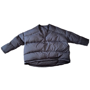 V领套头羽绒服女款冬季加厚宽松松弛风洋气显瘦时髦白鸭绒外套潮