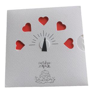 旋转心动立体贺卡片情人节生日礼物创意送男女朋友可手写礼盒包装