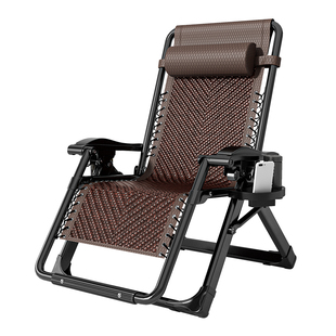 躺椅2025新款坐睡两用折叠午休老人专用藤编午睡椅子家用阳台藤椅