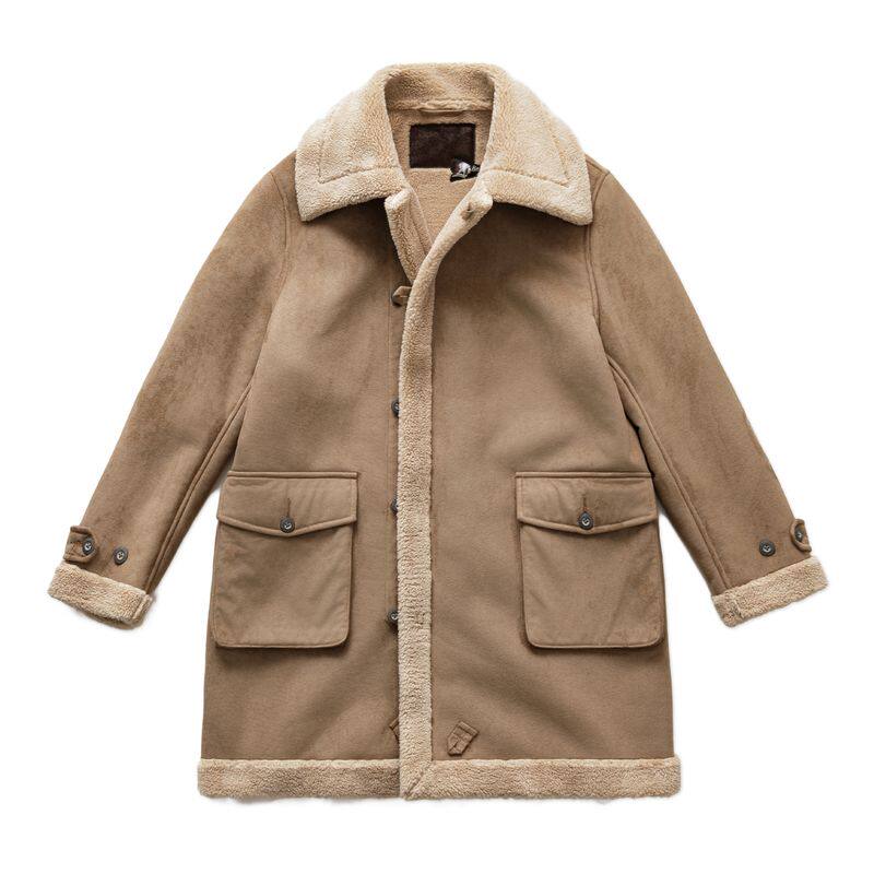 【皮毛一体加绒棉服】中长款