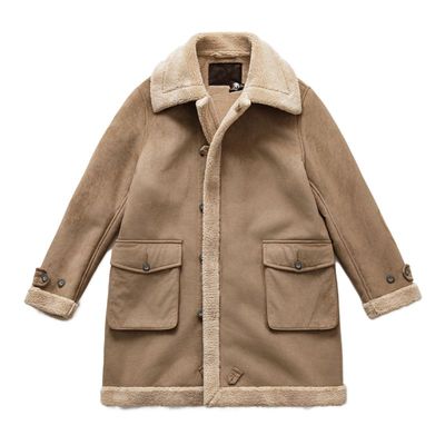 【皮毛一体加绒棉服】中长款