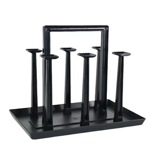 新款防尘杯架倒挂6个装玻璃杯架客厅杯子收纳水杯倒挂架沥水托盘