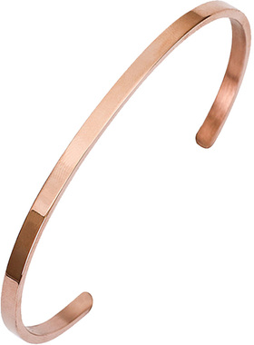 钛钢不掉色ins简约金色光面开口