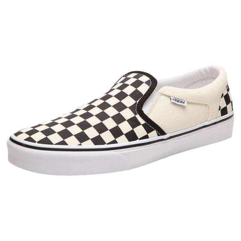 vans/范斯正品男鞋休闲鞋乐福鞋黑白格子布面套脚347676美国直邮