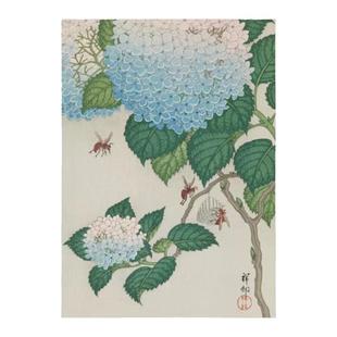 日本进口益智名画拼图520片中国风 浮世绘 紫阳花与蜜蜂 小原古邨
