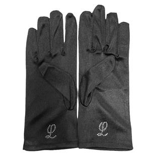 L家花滑专用女童手套满钻防滑保暖护掌弹力成人防水滑冰手套儿童