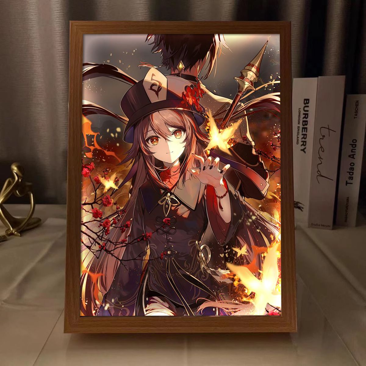 胡桃周边灯光画原神二次元电竞房间装饰氛围小夜灯动漫手办礼物