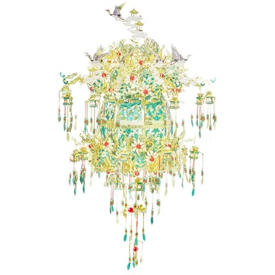 拼酷葡萄花鸟纹银香囊3D立体拼图