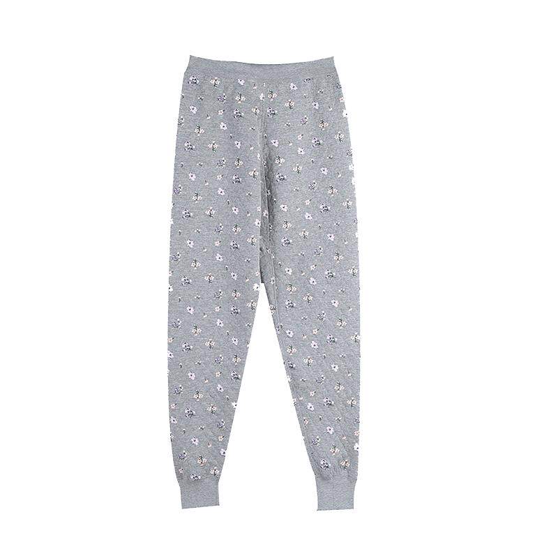 中老年人全棉保暖秋裤男女士三层夹棉加肥加大码宽松纯棉高腰裤子