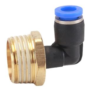 气管接头90度外丝弯头PL8-02螺纹M5-6直角气动空压机气泵快速快插