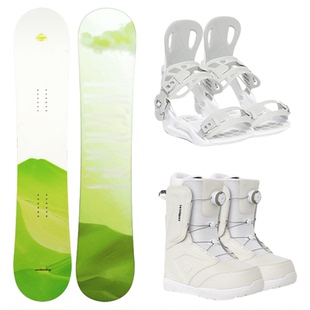 全能小黑板滑雪板单板三件套平花雪板女快穿固定器滑雪鞋套装入门
