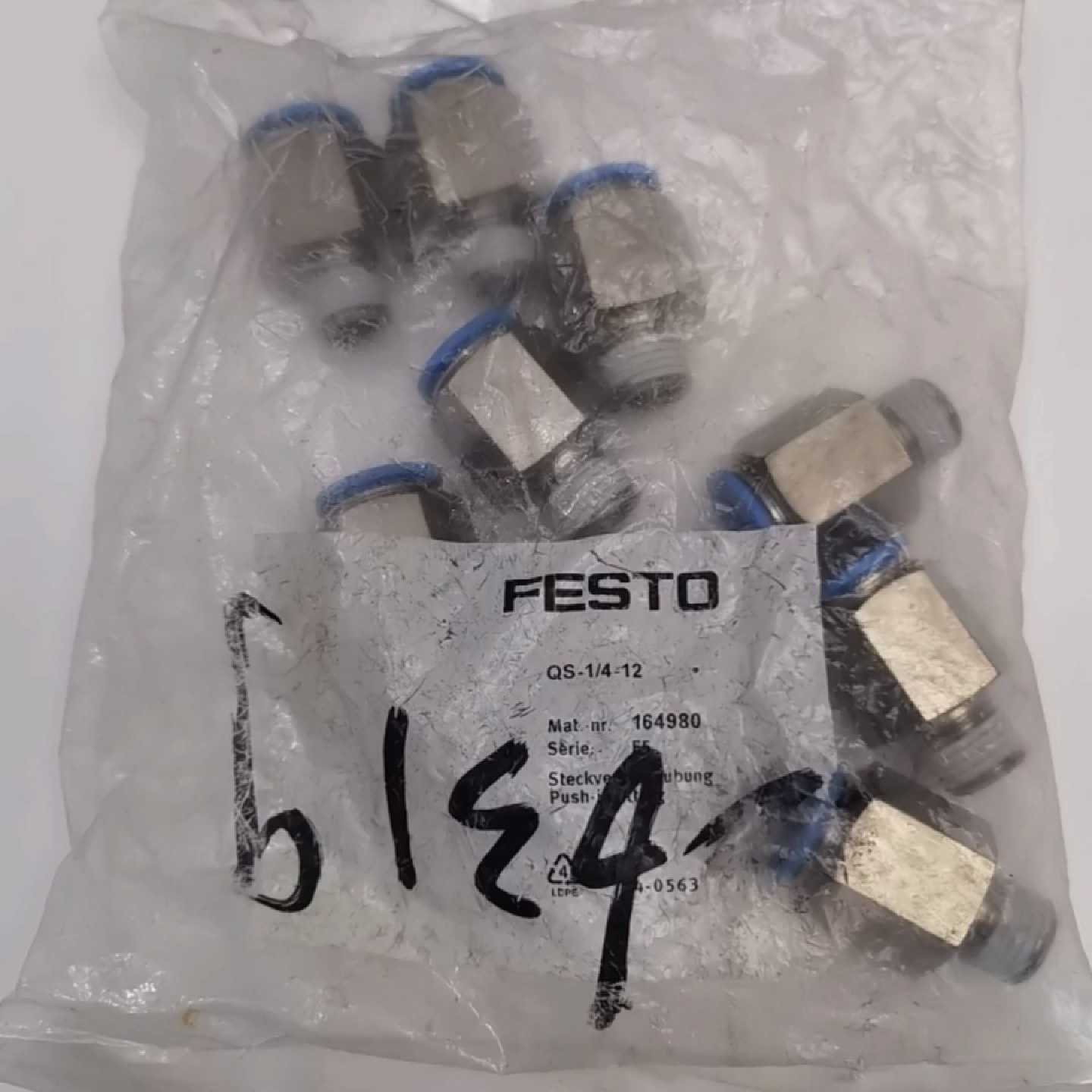 QS-1/4-12 164980原装FESTO费斯托快插接头