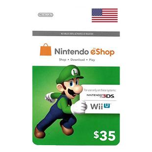 美区任天堂eshop 美服充值点卡$35美金 Nintendo Switch WiiU 3DS