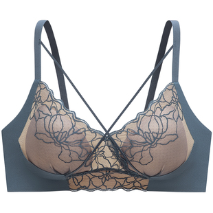 【小芭蕾】伊维斯微聚拢蕾丝内衣无钢圈舒适小海豚杯小胸显大文胸