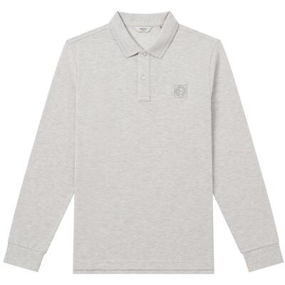 【早春系列】Hazzys哈吉斯翻领长袖T恤男通勤休闲内搭纯棉POLO衫