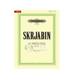 斯克里亚宾 24首前奏曲 op11 钢琴独奏带指法 彼得斯原版进口乐谱书 Scriabin Preludes for Piano EP9287B