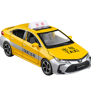 大号出租车儿童玩具仿真合金的士六开门汽车模型男孩轿车收藏摆件