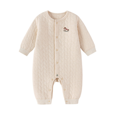 babylove婴儿连体衣春秋薄夹棉