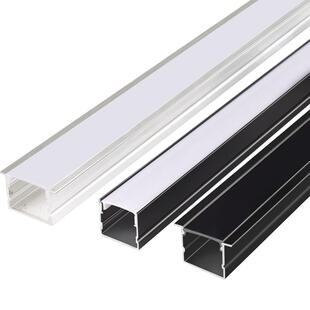 黑色led铝合金线形灯槽u型线性灯铝槽暗装卡槽明装嵌入式条形灯带