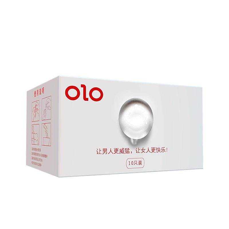 OLO入珠套柔珠避孕套男用大颗粒玻尿酸加长超薄狼牙