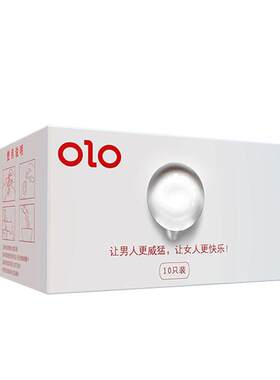 OLO入珠套柔珠避孕套男用大颗粒玻尿酸加长超薄狼牙