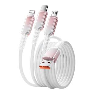 玉莲数据线三合一充电器线车载一拖三快充三头适用苹果17华为安卓16Typec手机多头三线合一多功能USB-A充电