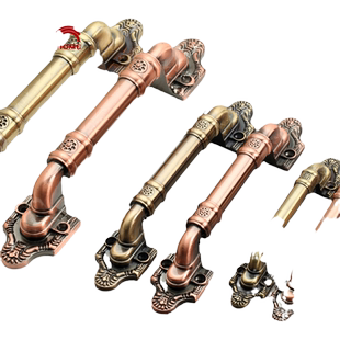 312仿古铜中式明装柜门拉手厨房门简易小把手直接可用螺丝安装