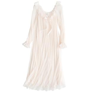 RoseTree宫廷睡裙春秋法式蕾丝家居服公主风高级感性感睡衣女长袖