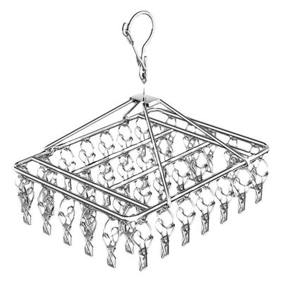 晒袜神器不锈钢晾衣夹袜子架多夹