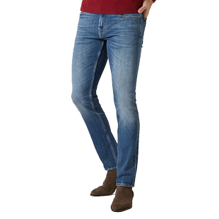 7 For All Mankind男中腰紧身牛仔裤水洗舒适微弹长裤牛仔紧身裤