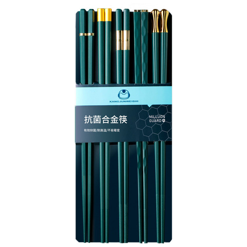 新款防霉防滑家庭合金筷子