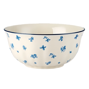 胖东来同款顺祥陶瓷硕加迦蓝复古碗盘碟套装家用乔迁送礼高端餐具