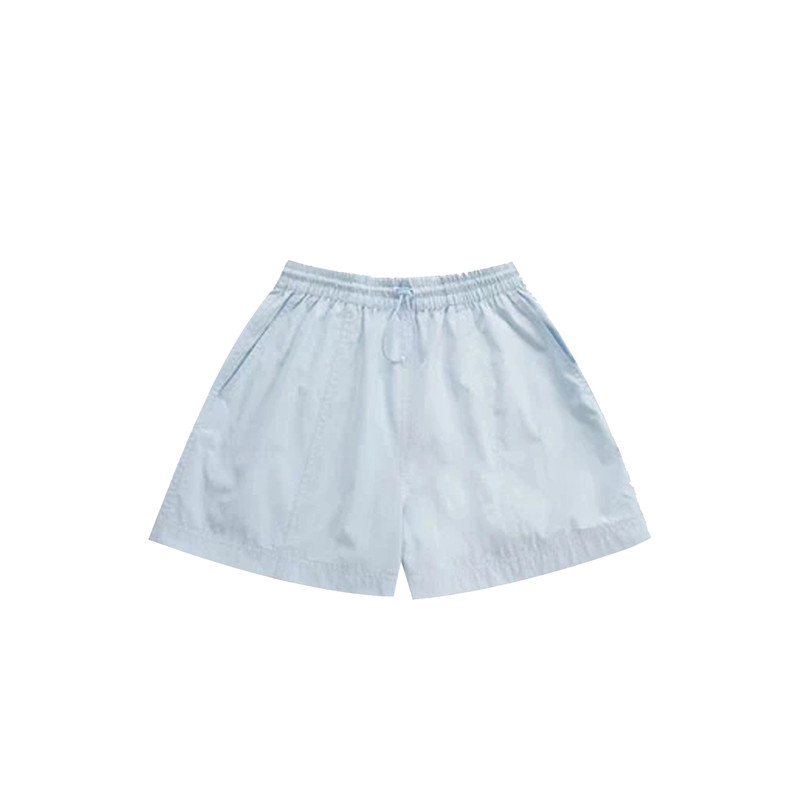 夏季速干透气松紧腰直筒短裤女