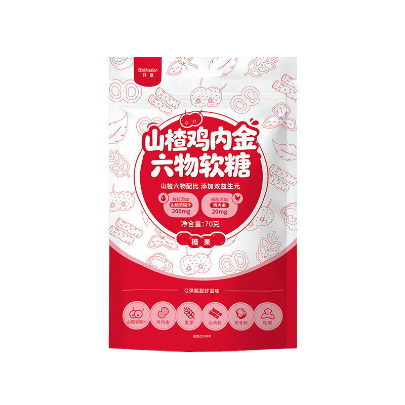 拜曼山楂鸡内金六物软糖