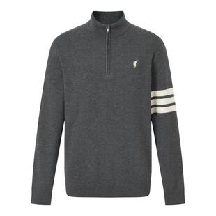 POLOWALK男装2025冬季新品休闲简约半拉链内搭男式套头打底针织衫