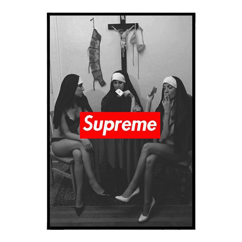 潮牌Supreme海报挂画服装店客厅工作室潮流装饰画客厅卧室壁画