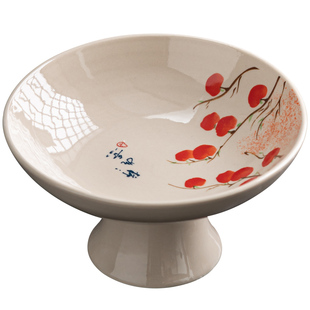 大号围炉煮茶点心盘果盘零食材盘家用陶瓷碟子水果盘2024新款盘子