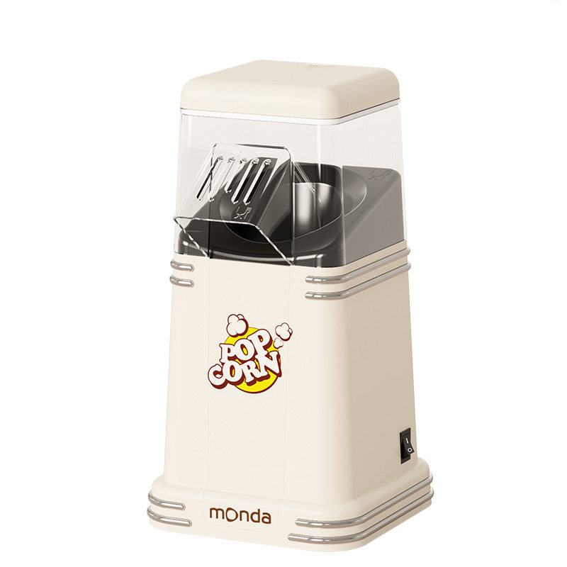 monda爆米花机家用小型复古白色多功能玉米粒爆米花制作器