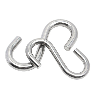 S钩子304不锈钢S型钩S形实心挂钩S勾子工业用挂钩便利挂钩承重