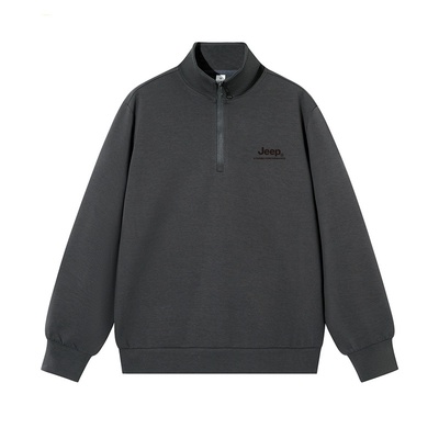 Jeep吉普立领卫衣男亲肤弹力