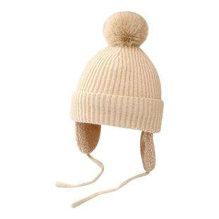 儿童帽子秋冬男女童保暖帽子宝宝毛线帽亲子款加绒护耳针织雷锋帽