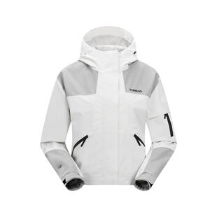 探路者单层冲锋衣2026春夏新款户外徒步登山防风防水短款外套女