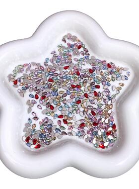 平底倒边仿华子水滴3*5mm美甲钻