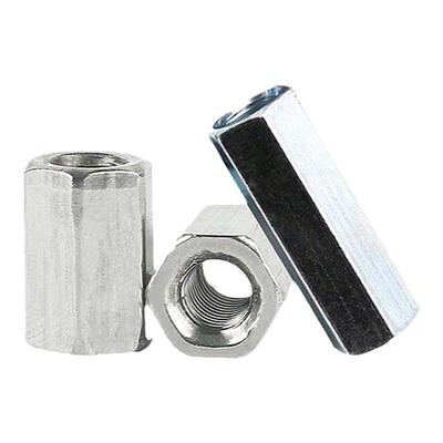 加长六角螺母304不锈钢DIN6334加厚螺帽M3-M24加高连接螺母