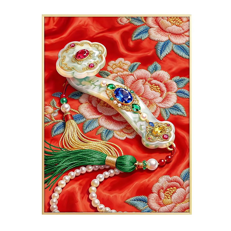 2026年新款钻石画方钻吉祥如意牡丹喜庆寓意好粘贴满钻十字绣客厅